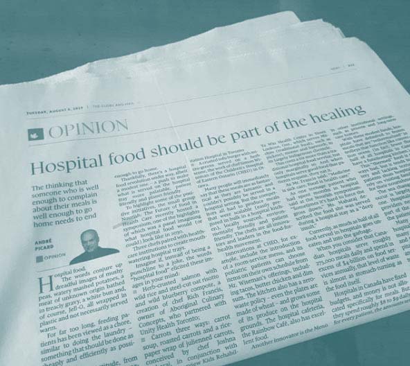 Andre Picard article: Hospital food should be part of the healing